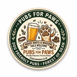 Featured as a top dog friendly pub in the Forest of Dean on Pubs for Paws